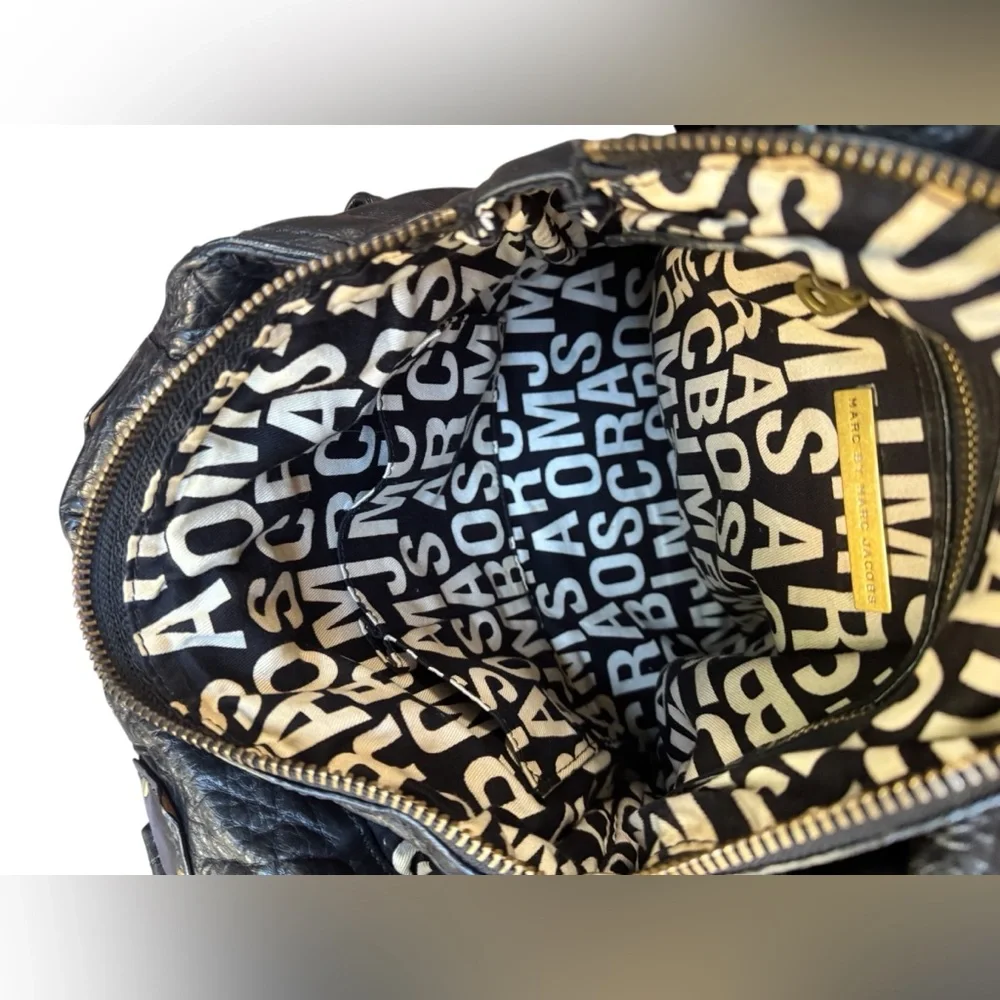 Elegant Black Leather Tote Bag